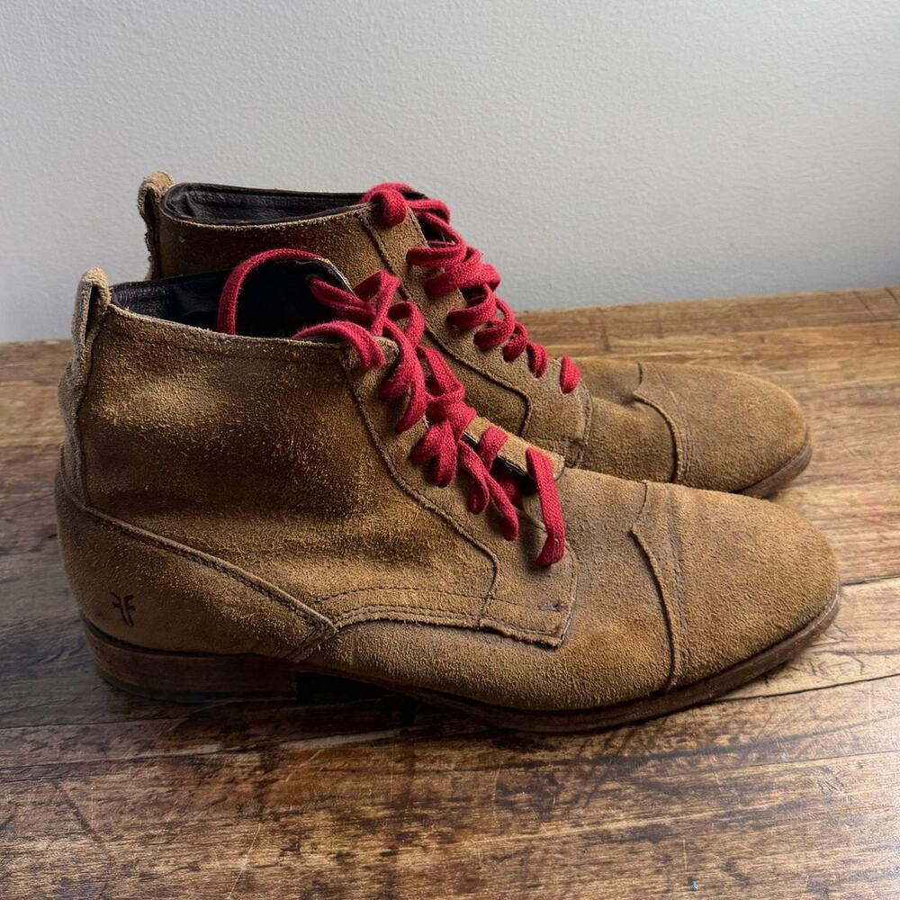 Frye Paul Lace Up Suede Boots Men's size 13